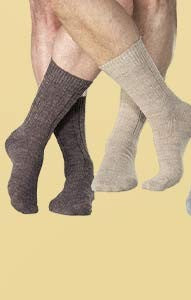 Saling Schafwolle Alpaka Socken dünn im Doppelpack (2 Paar)