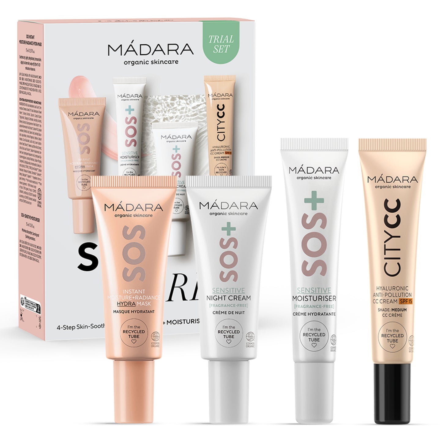 Madara SOS Care 4-Step Skin-Soothing Routine Set: MEDIUM
