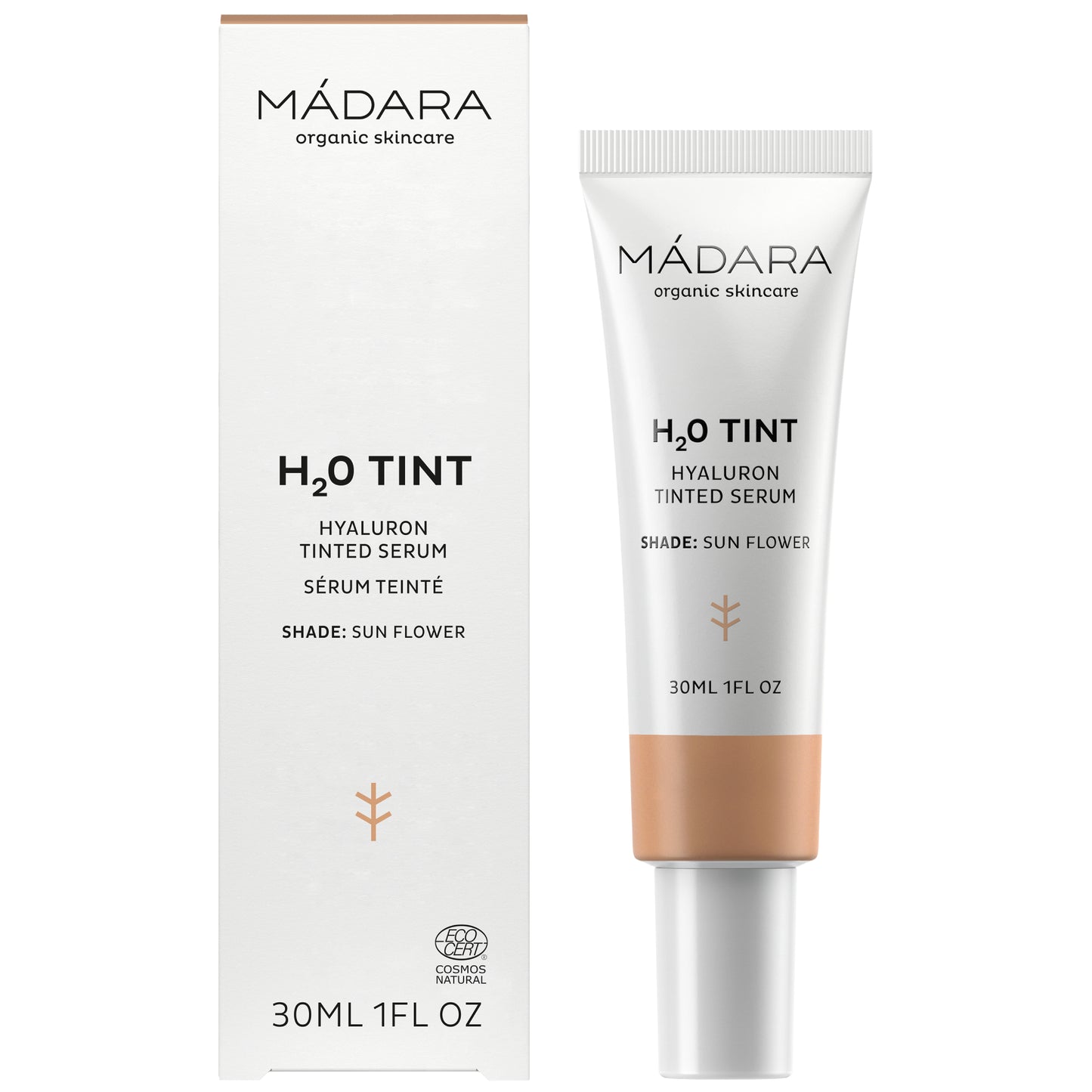 Madara H2O Tint getöntes Hyaluron-Serum, #3 SUN FLOWER, 30 ml