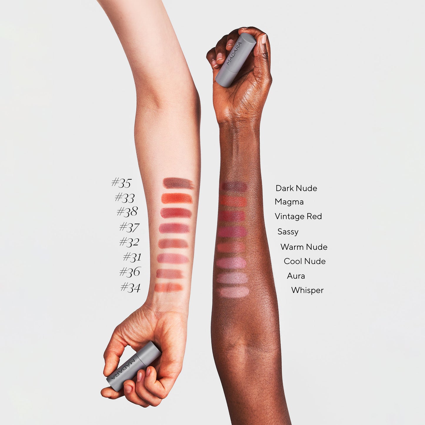 Madara VELVET WEAR Matte Cream Lippenstift, #32 WARM NUDE