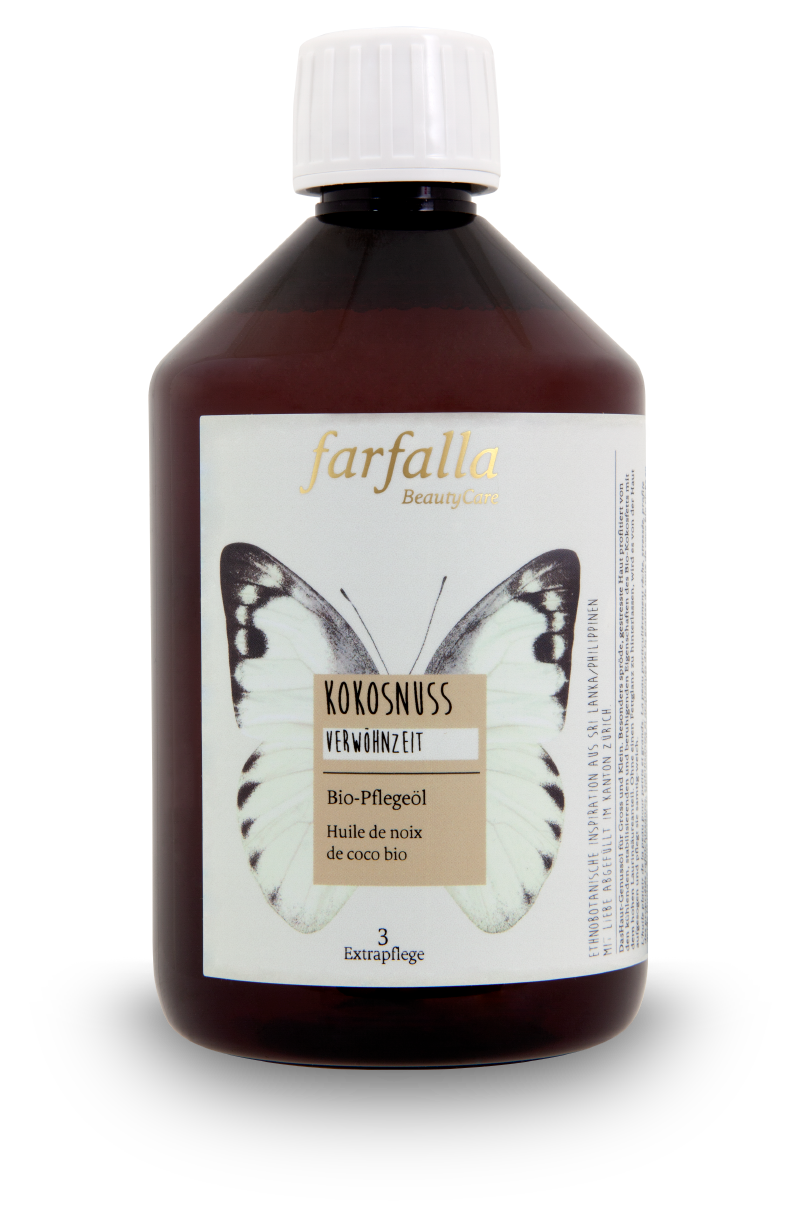 Farfalla – Kokosnuss Bio-Pflegeöl, Verwöhnzeit, 500 ml