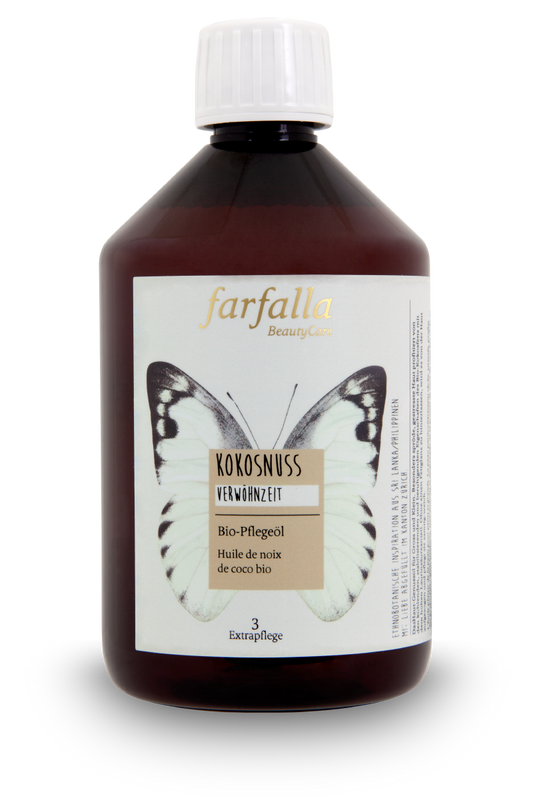 Farfalla – Kokosnuss Bio-Pflegeöl, Verwöhnzeit, 500 ml