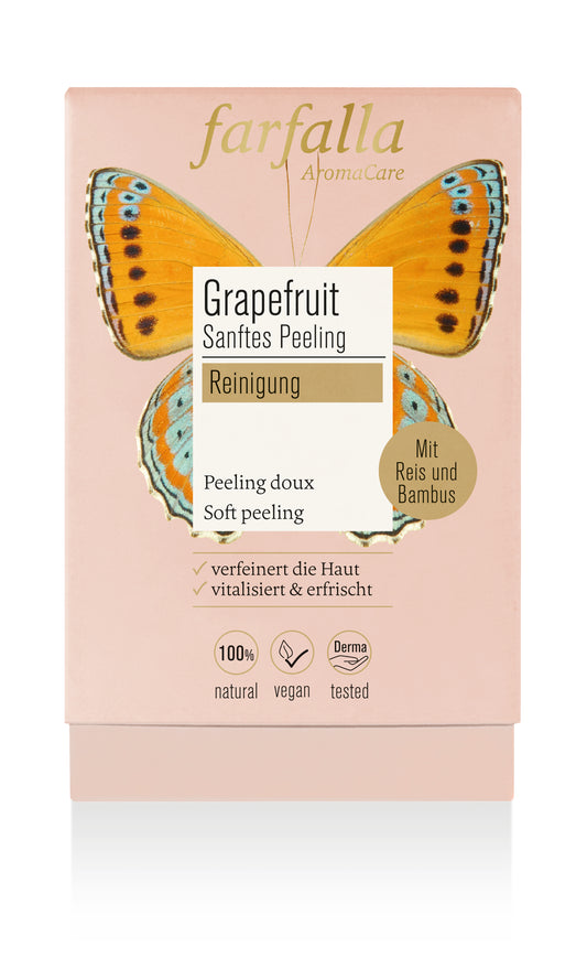 Farfalla Grapefruit Reinigung, Sanftes Peeling, Tray/Spender (10 x 7 ml)