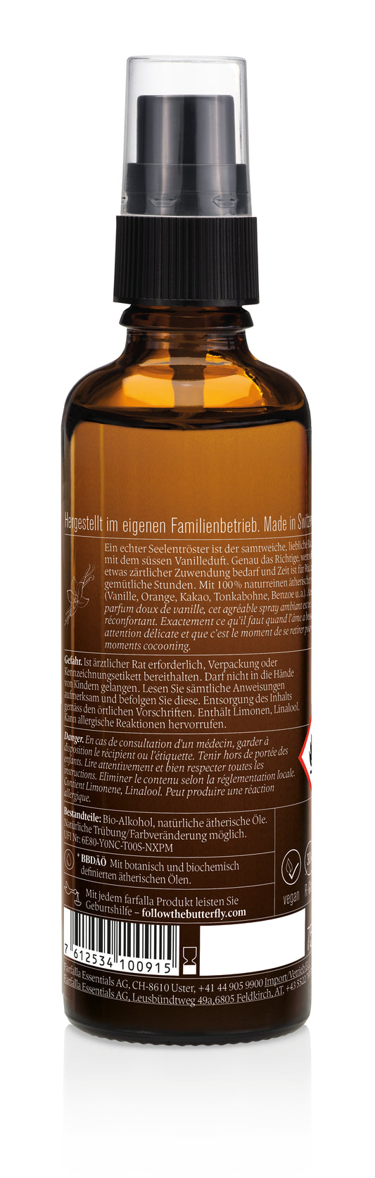 Farfalla – Geborgenheit, Kuschelzeit Bio-Raumspray, 75 ml