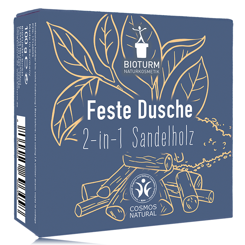Bioturm Feste Dusche 2-in-1 Sandelholz Nr.139, 100 g