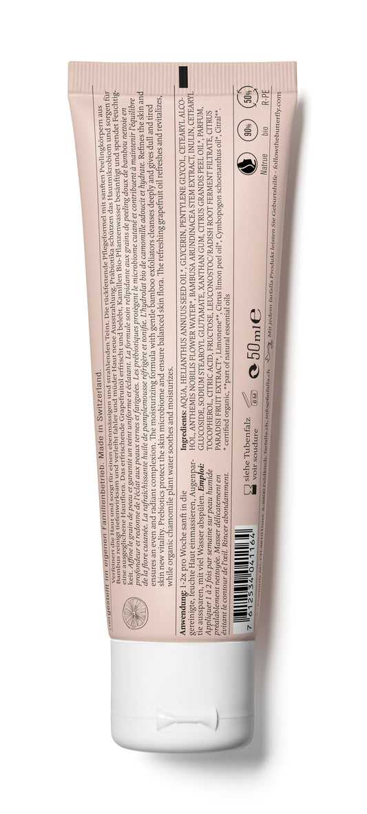 Grapefruit Soft Facial Peeling, Cleansing Prebio, 50ml - Rückansicht