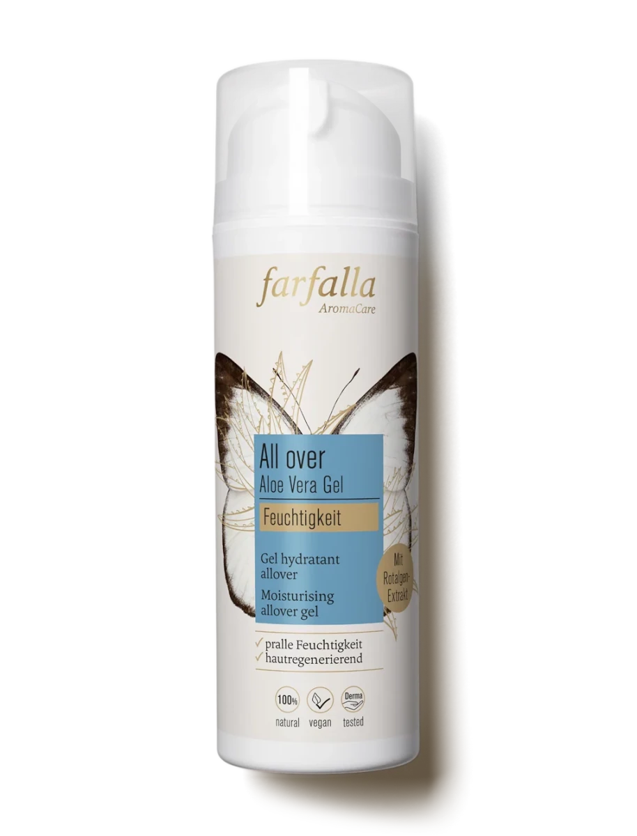 Farfalla – Aloe Vera, Feuchtigkeitsspendendes Allover-Gel, 150 ml, Feuchtigkeit - Farfalla