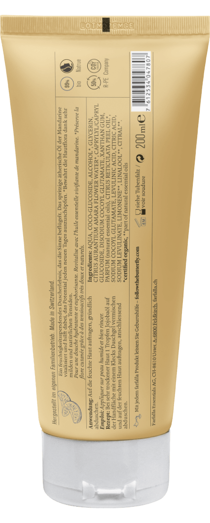 Farfalla Mandarine Carpe Diem, Duschgel, 200ml - Farfalla