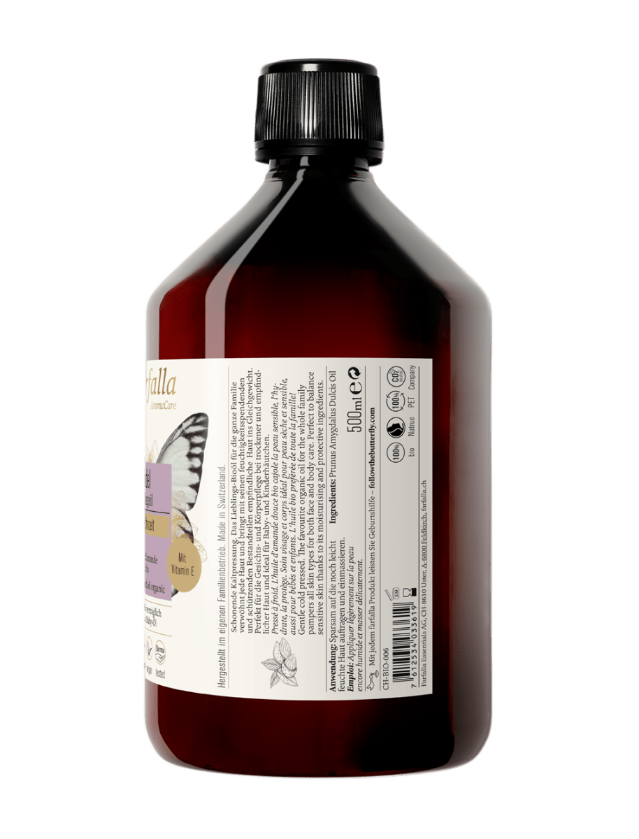 Farfalla – Mandel Bio-Pflegeöl, Verwöhnzeit, 500 ml - Farfalla