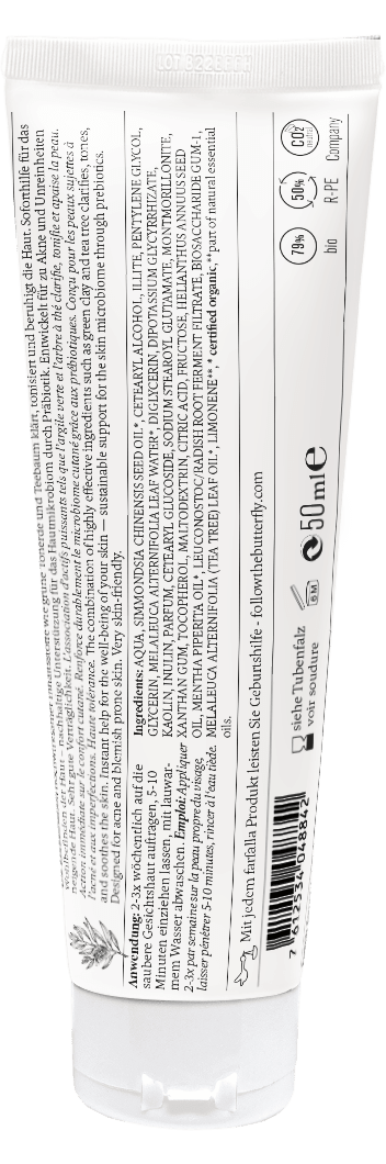 Farfalla Skinclear Sebum Control Mineral Mask, Derma Pro Biome, 50ml - Farfalla