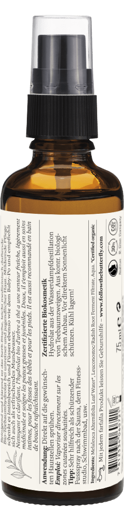 Farfalla – Teebaum Bio-Pflanzenwasser, klärend, 75 ml - Farfalla