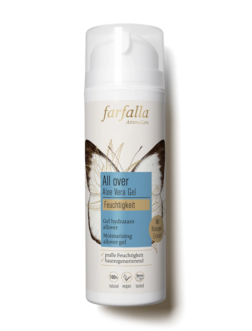 Farfalla – Aloe Vera, Feuchtigkeitsspendendes Allover-Gel, 150 ml, Feuchtigkeit