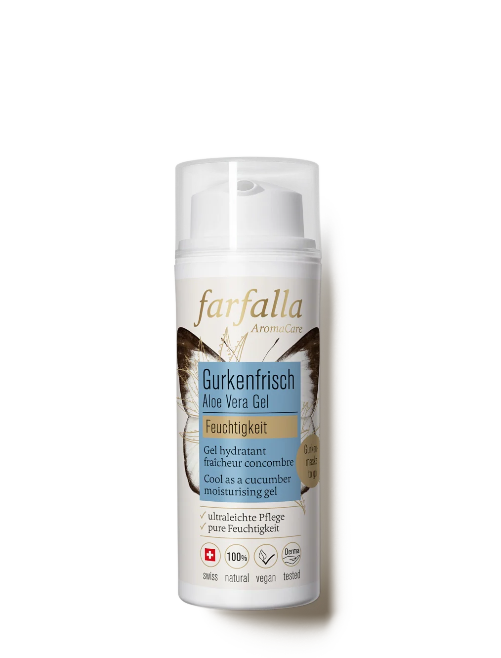 Farfalla – Aloe Vera, Gurkenfrisches Feuchtigkeitsgel, 50 ml, Feuchtigkeit