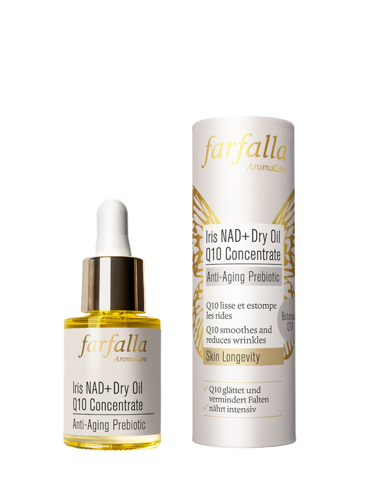 Farfalla Iris NAD+ Dry Oil Q10 Concentrate, Anti-Aging Prebiotic 15 ml