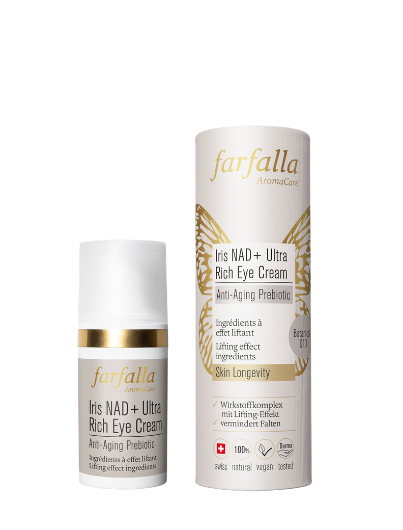 Farfalla Iris NAD+ Ultra Rich Eye Cream, Anti-Aging Prebiotic 15 ml