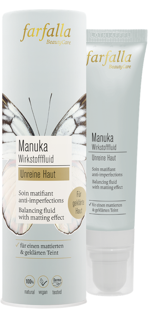 Farfalla Manuka Unreine Haut, Mattierendes Wirkstofffluid 30 ml