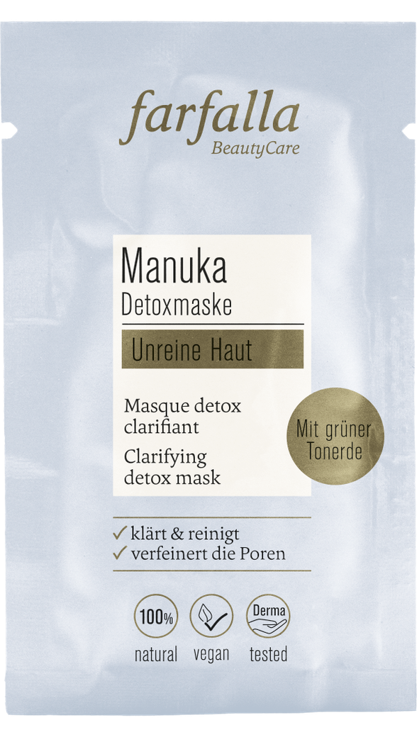 Farfalla Manuka Unreine Haut, klärende Detoxmaske 7 ml MHD 10/25