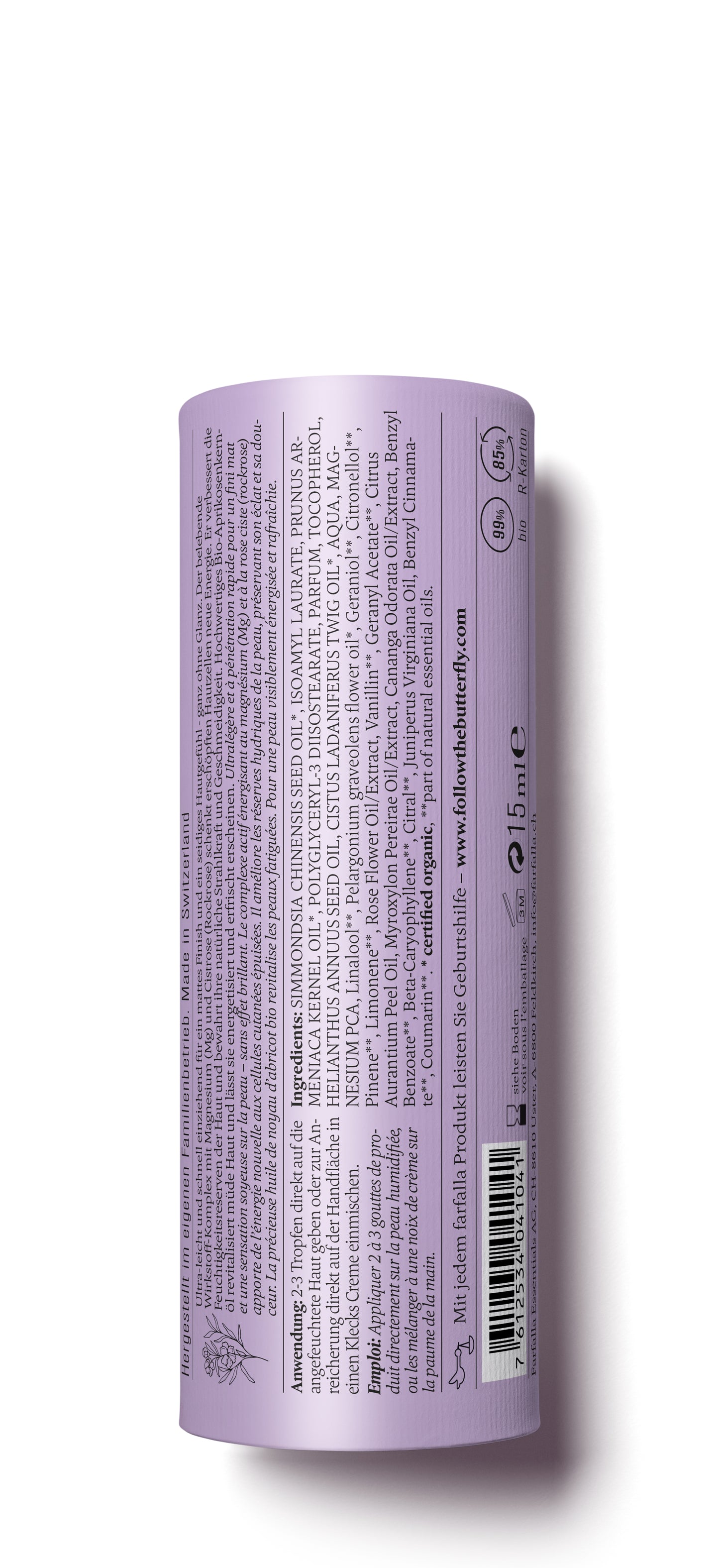 Rockrose Mg+ Facial Oil Concentrate, Hydro Skinergy, 15ml - Rückansicht