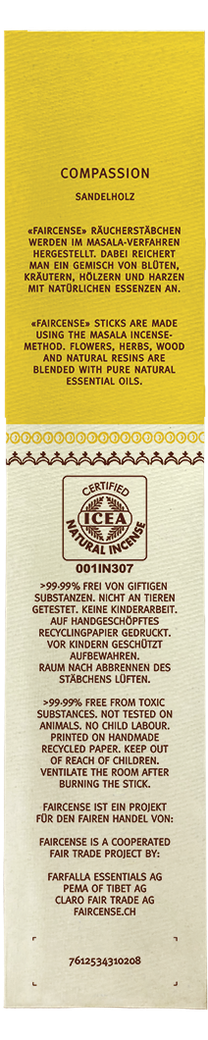 Farfalla Sandelholz / Compassion, Faircense Räucherstäbchen