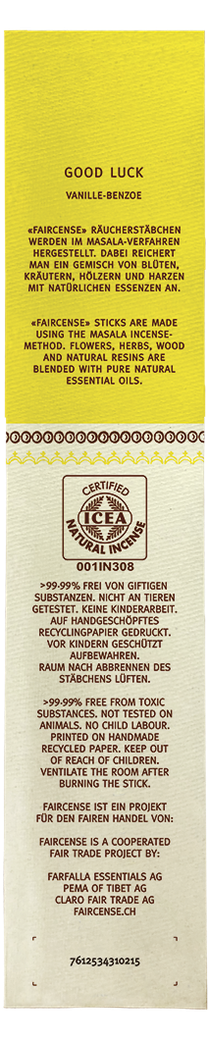Farfalla Vanille/Benzoe / Good Luck, Faircense Räucherstäbchen