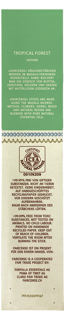 Farfalla Vetiver / Tropical Forest, Faircense Räucherstäbchen
