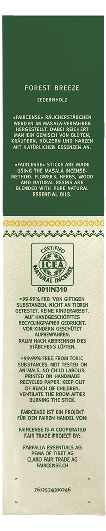 Farfalla Zeder / Forest Breeze, Faircense Räucherstäbchen