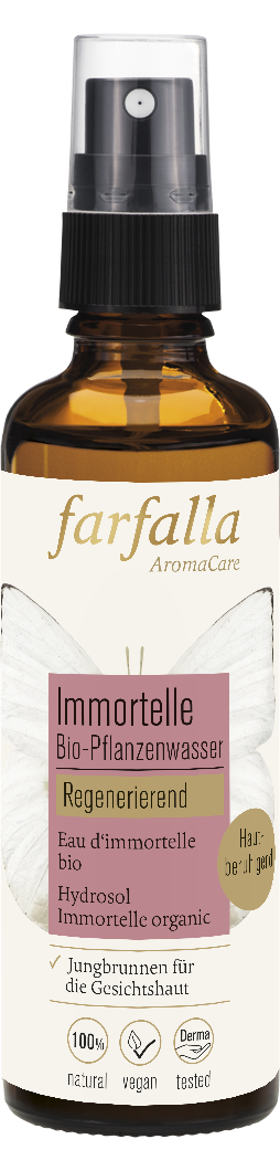 Farfalla – Immortelle Bio-Pflanzenwasser, regenerierend, 75 ml