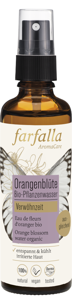 Farfalla – Orangenblüte Bio-Pflanzenwasser, Verwöhnzeit, 75 ml