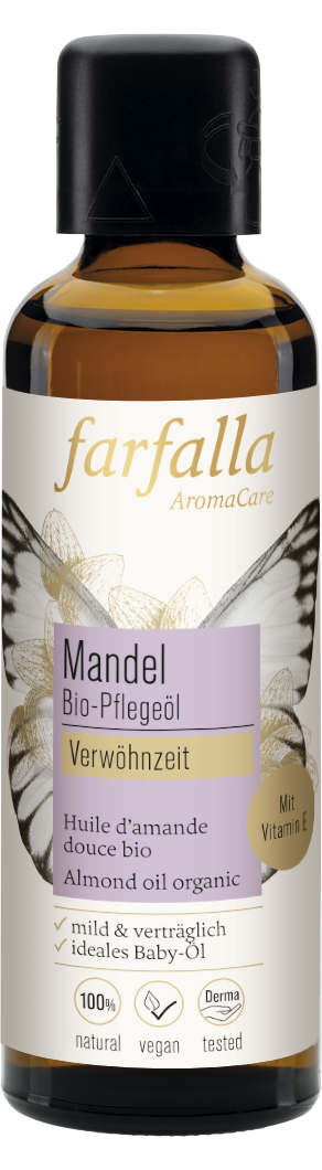 Farfalla – Mandel Bio-Pflegeöl, Verwöhnzeit, 75 ml