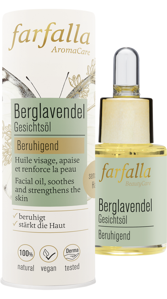 Farfalla – Gesichtsöl Berglavendel, beruhigend, 15 ml