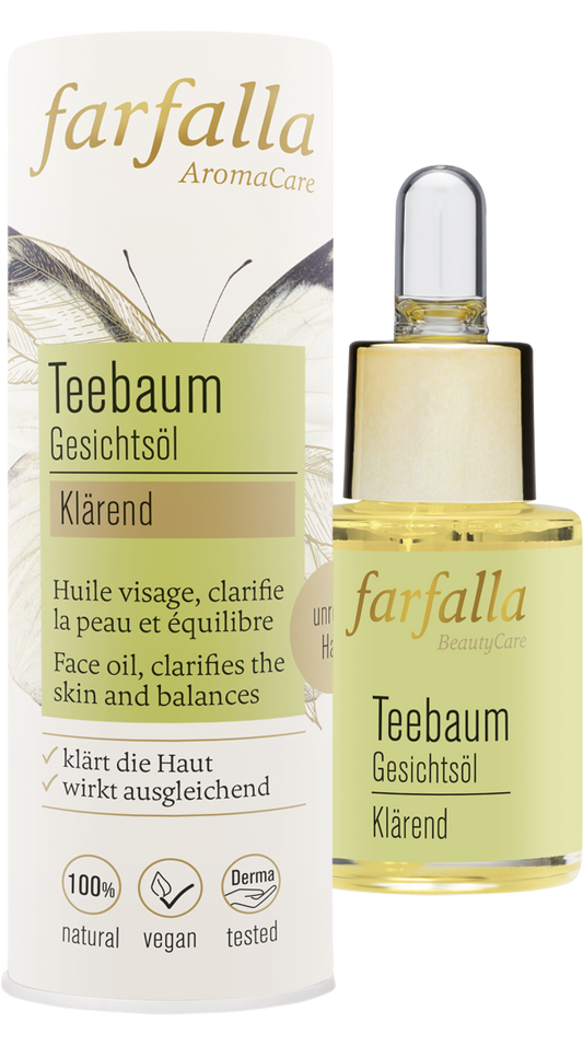 Farfalla – Gesichtsöl Teebaum, klärend, 15 ml
