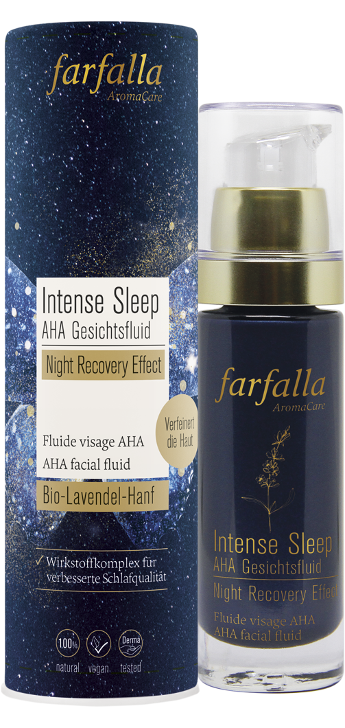 Farfalla Intense Sleep AHA Gesichtsfluid, Night Recovery Effect, 30ml