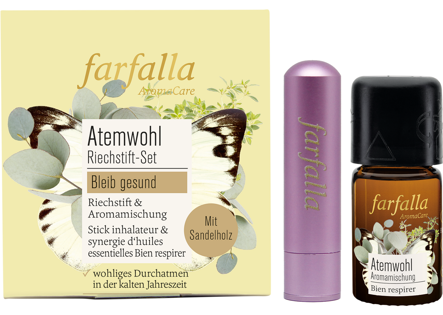 Farfalla Riechstift Set Atemwohl, Bleib gesund