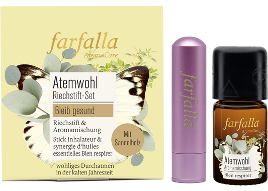 Farfalla Riechstift Set Atemwohl, Bleib gesund