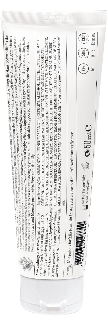 Farfalla Skinclear Sebum Control Mineral Mask, Derma Pro Biome, 50ml