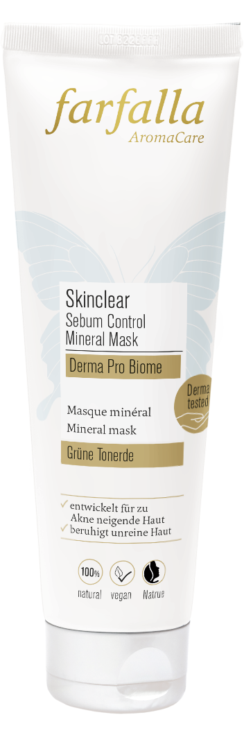 Farfalla Skinclear Sebum Control Mineral Mask, Derma Pro Biome, 50ml