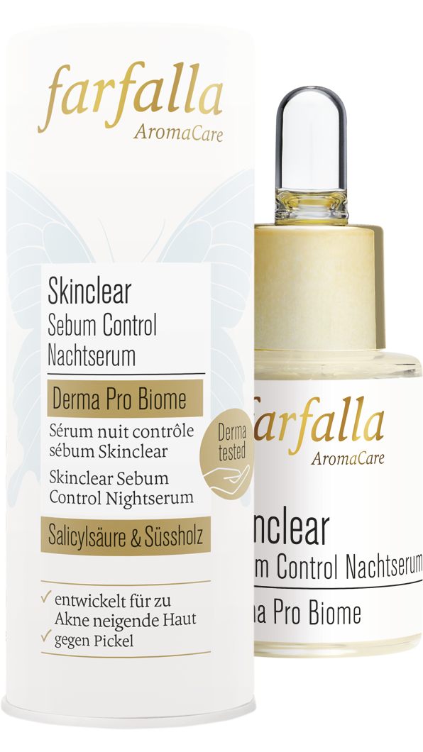 Farfalla Skinclear Sebum Control Nachtserum, Derma Pro Biome, 15ml