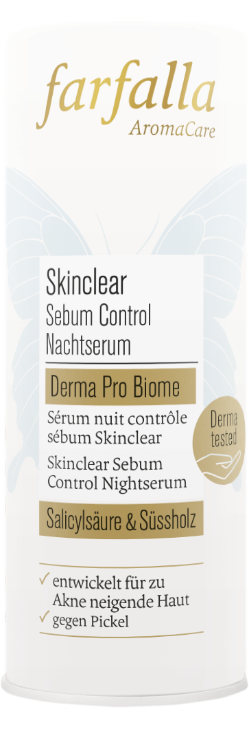 Farfalla Skinclear Sebum Control Nachtserum, Derma Pro Biome, 15ml