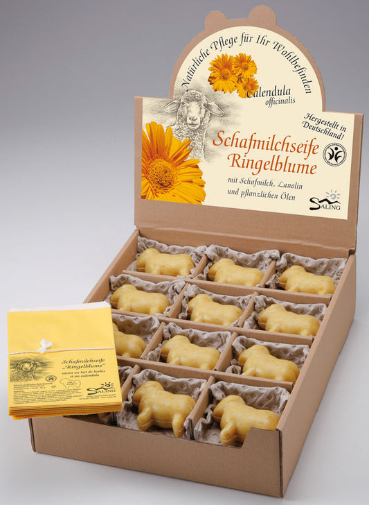 Saling Schafmilchseife „Schaf“ mit Ringelblumenextrakt 85 g - die Naturcosmetic