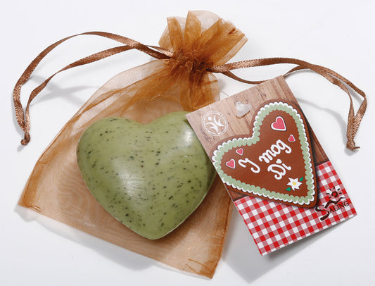 Saling Herz "I mog Di" Eisenkraut im Organzasäckchen 65 g - die Naturcosmetic