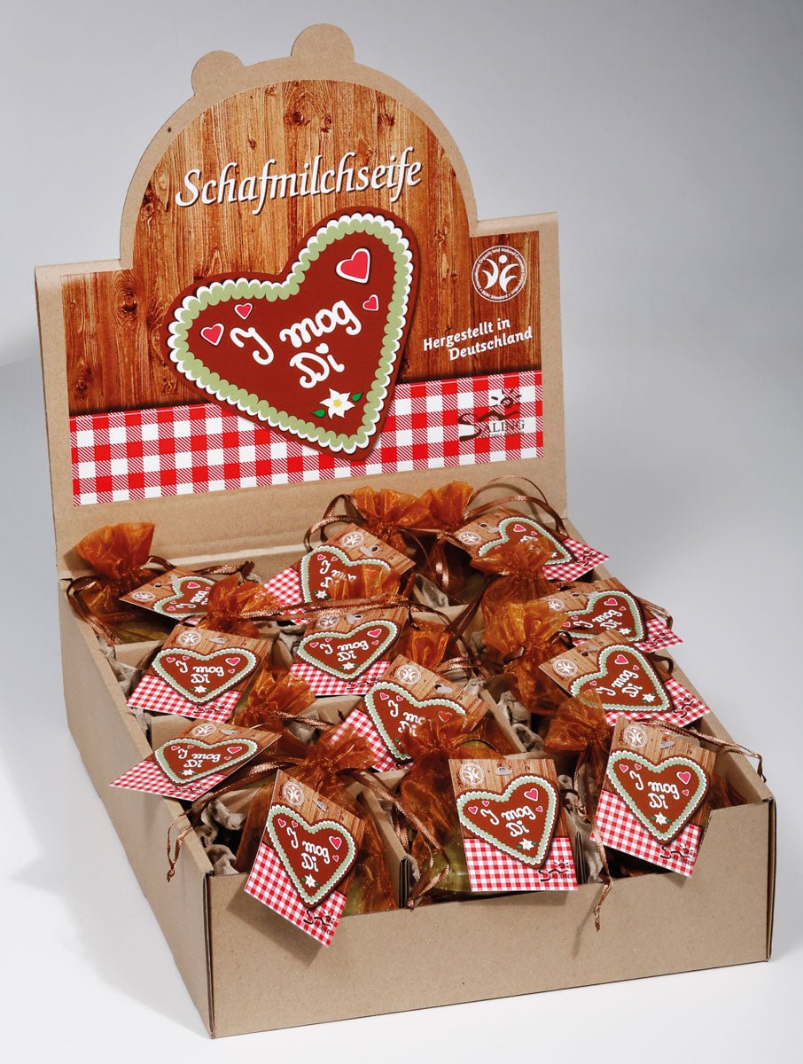 Saling Herz "I mog Di" Eisenkraut im Organzasäckchen 65 g - Saling