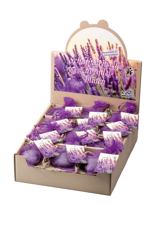 Saling Schafmilchseife Lavendelherz im Organza 65 g - Saling
