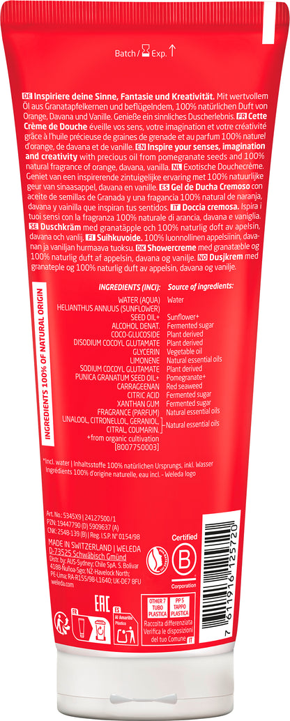 Weleda - Inspire Shower Cream Granatapfel, 200 ml
