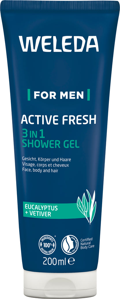 Weleda - For Men Active Fresh 3in1 Shower Gel, 200 ml