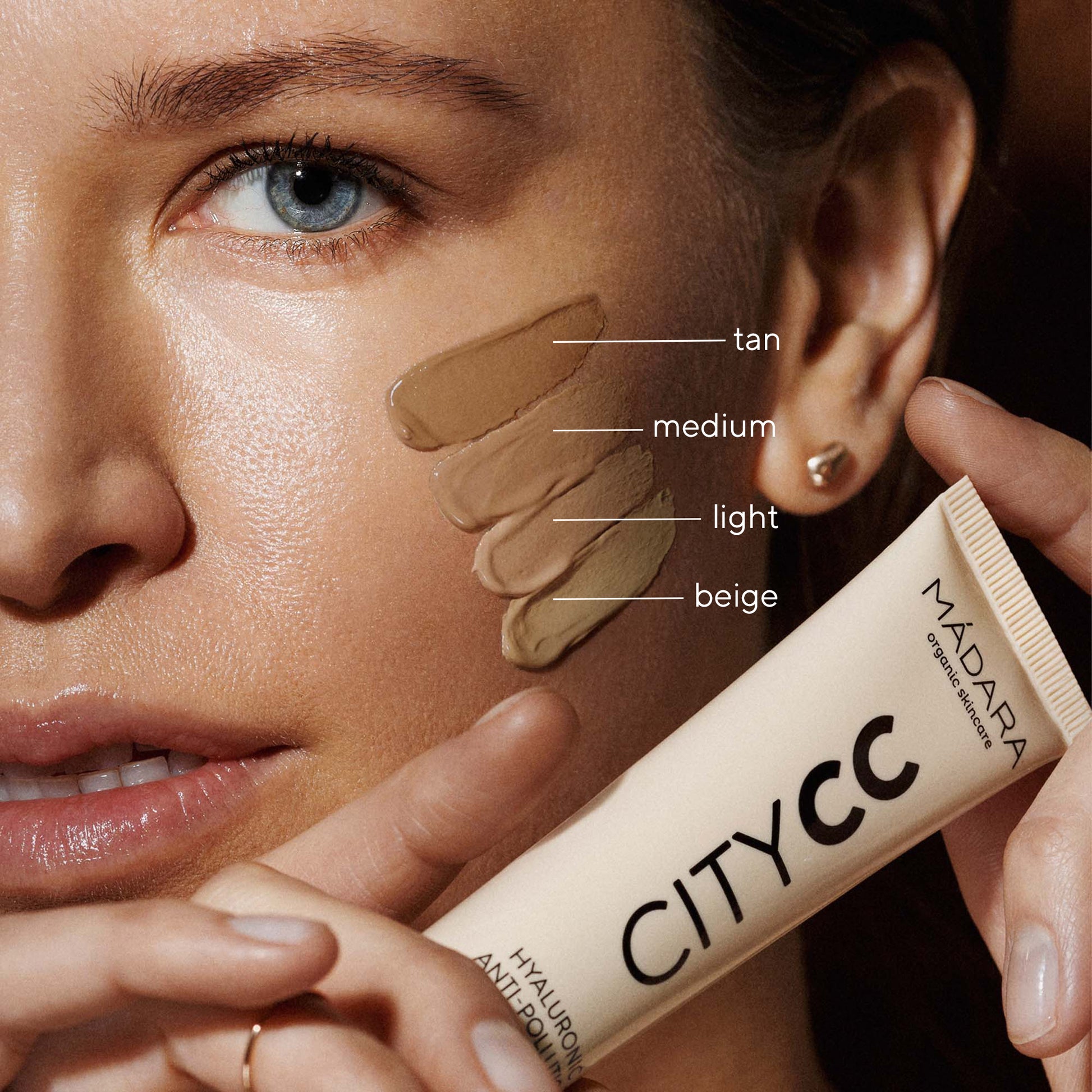 Madara CITY CC Hyaluronic Anti-Pollution Creme mit LSF 15, medium, 15 ml - die Naturcosmetic