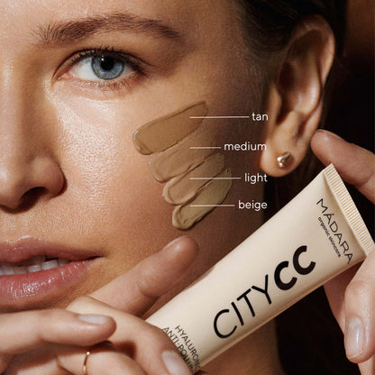 Madara CITY CC Hyaluronic Anti-Pollution Creme mit LSF 15, medium, 15 ml - die Naturcosmetic