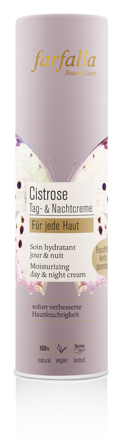 Farfalla Cistrose Für jede Haut, Feuchtigkeitsspendende Tag- und Nachtcreme 30 ml