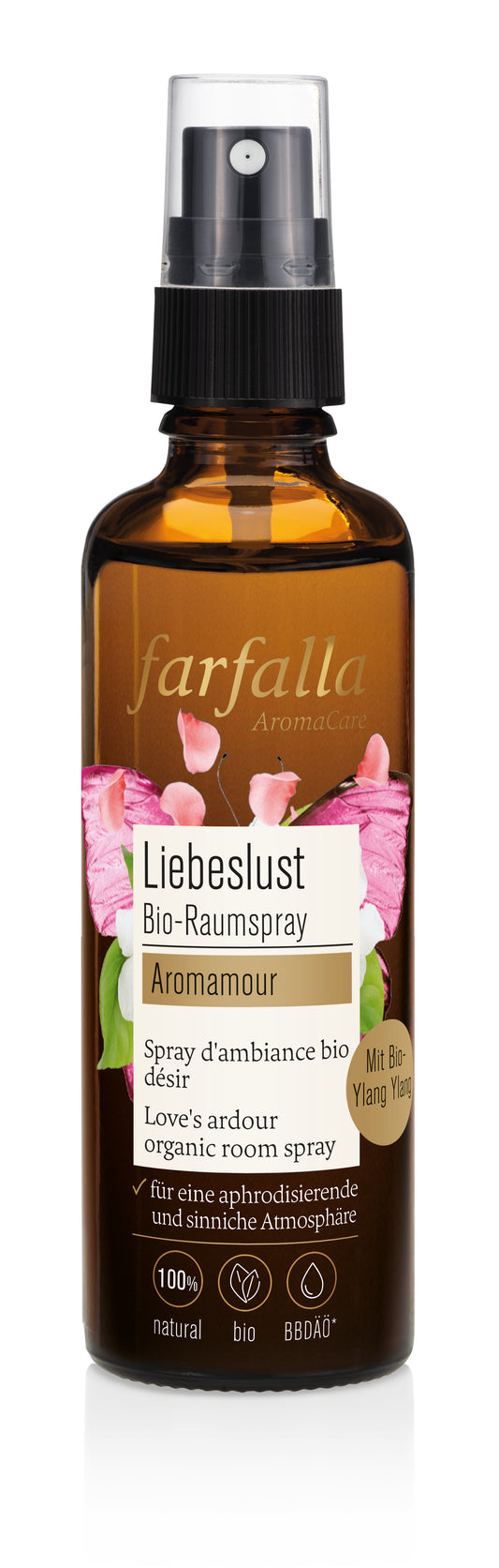 Farfalla – Aromamour, Liebeslust Bio-Raumspray, 75 ml