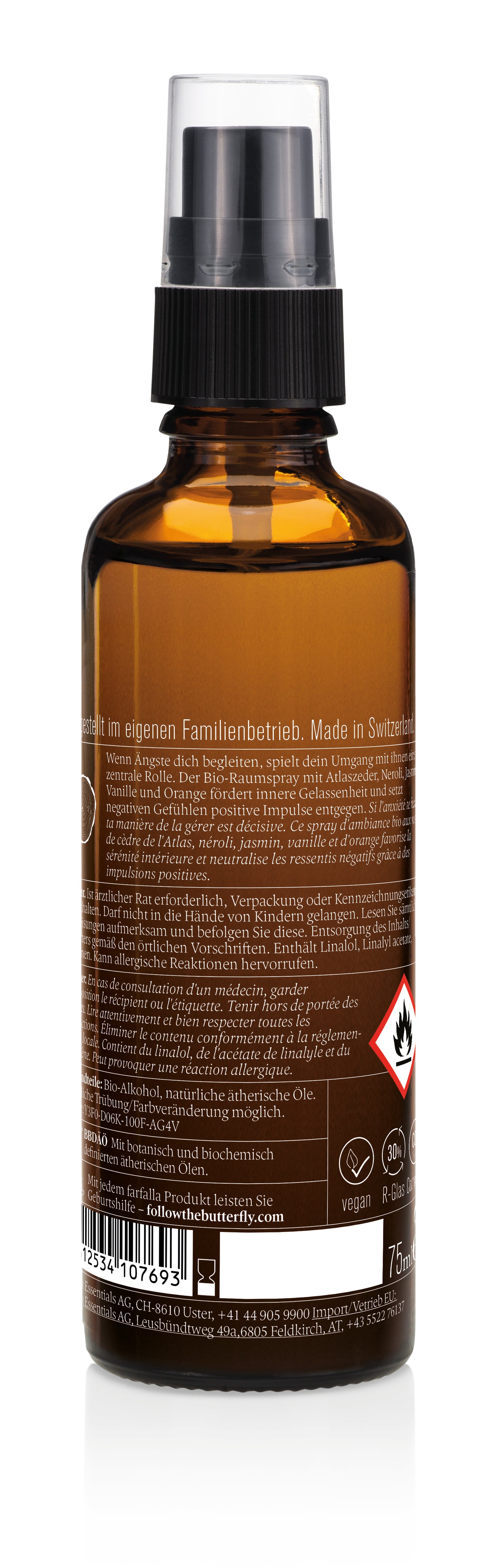Farfalla – Mentalstark, Angsthelfer Bio-Raumspray, 75 ml