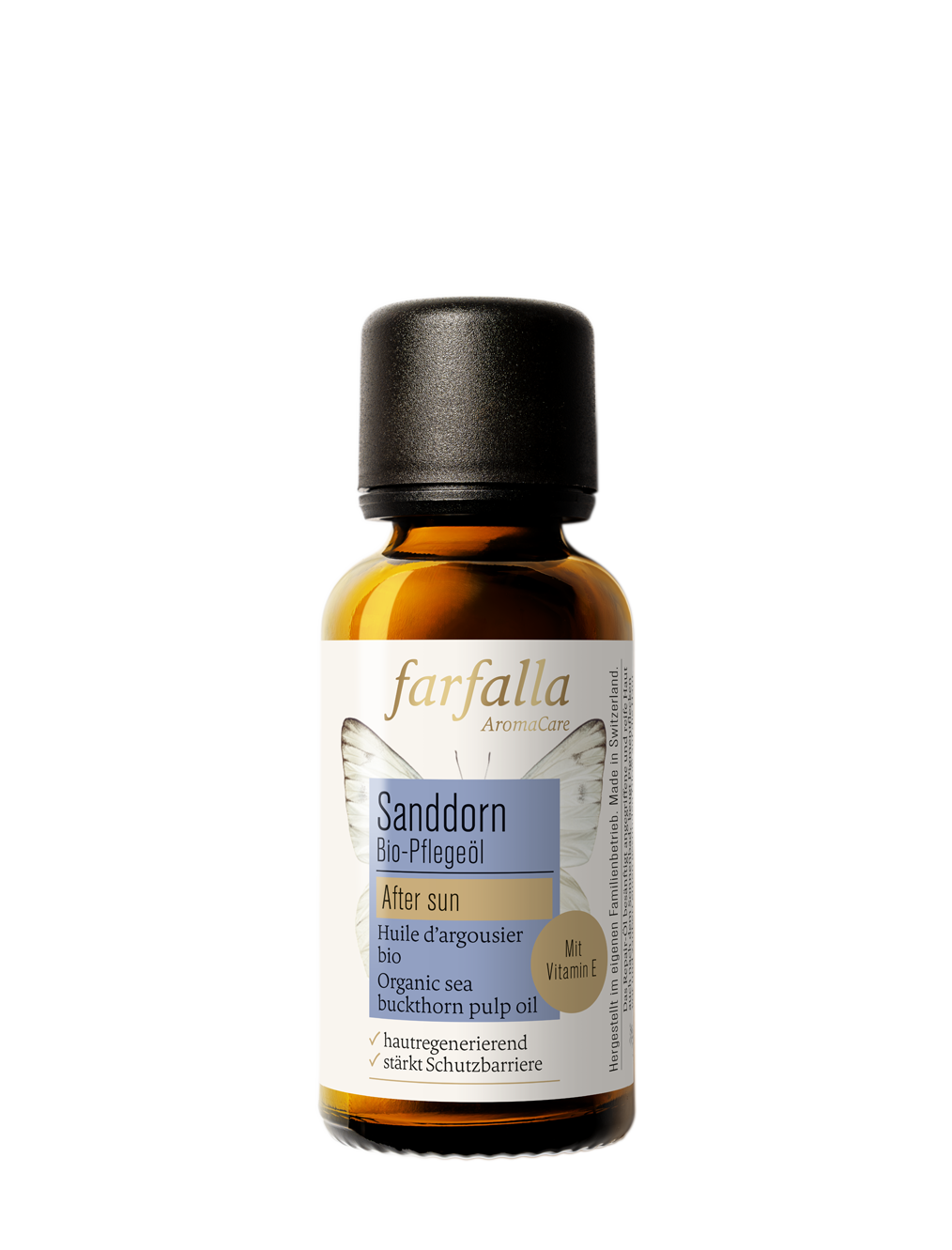 Farfalla – Sanddornfruchtfleisch Bio-Pflegeöl, after sun, 30 ml